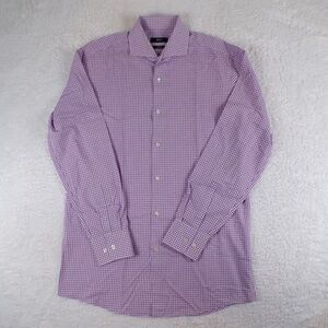 Hugo Boss Shirt Sharp Fit Men's Size 15.5 32/33 Blue/Purple Slim
